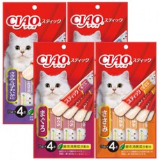 이나바 차오 츄르 고양이 간식, 닭가슴살, 60g, 4개
