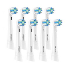 Laission 오랄비 iO 시리즈 호환 교체용 칫솔모 입 / 특허 기술 / 프리미엄 초미세모 / 경제적인 대용량 패키지, 8개, white, SJ157-75