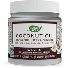 NATURES WAY 내추럴 코코넛 오일 454g, 1개