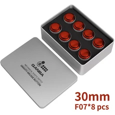 QANBA 중력 LX 아케이드 버튼 금속 색상 기계식 푸시 스위치 스틱 액세서리 DIY 부품 30mm, 01 China Mainland, 04 F07 8 pcs