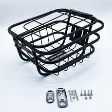 車筐 電動車車筐 自行車筐 菜籃子 加粗車筐 帶蓋車筐 通用車筐, 1個, 加粗加大車筐 鐵質, N/A