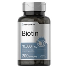 Horbaach 生物素 10000mcg 軟膠囊, 1個, 200錠
