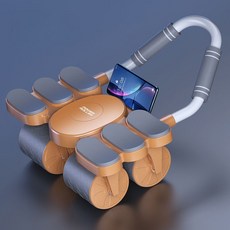 4륜 에이비 ab 슬라이드 휠 휠러 롤러 코어강화 복근 복부 배 뱃살 운동기구, 4륜 오렌지 (무릎패드증정)