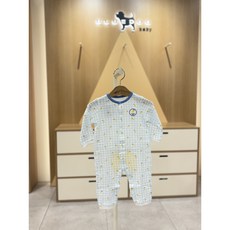 오프라벨 [블루독베이비]상큼레몬 체크우주복 BL4517004106