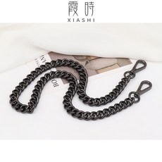 下殺價 不易掉色古銅色粗鏈子 單買包包鏈條配件腋下包鏈寬肩帶斜挎替換, 槍色90cm, 1個