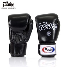 Fairtex 拳套 真皮拳擊手套 泰拳手套 重擊打沙袋 經典款 BGV1黑色, 1個