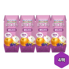 파스퇴르 유기농주스 배도라지, 125ml, 4개