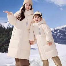 UPPERCUT 남녀공용 세가지 컬러 키즈 주니어 스포츠 롱패딩 초등학생 후드패딩 겨울점퍼 아우터