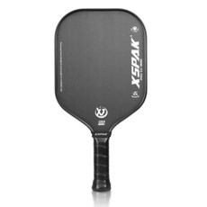 XS XSPAK 탄소 섬유 피클볼 패들 - 토너먼트 에디션 세계 챔피언 표면 기술 옵션 라켓 USAPA 폴리프로필렌 벌집 쿠션 컴포트 그립, 16mm-화이트