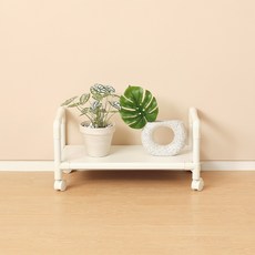 철제 화분받침대 화분선반 화분정리대 화분진열대, 1단, 화이트