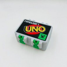 UNO 카드 박스 저장소 상자 명함 스토리지 가방 테이블 게임, 15 마인크래프트 (3D), 1개