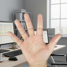 OFFHOLIC 실리콘 재질 통풍 손가락 보호 골무 긁음방지, 10개, 투명