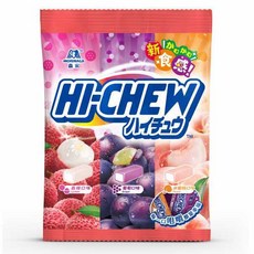 森永嗨啾特選水果軟糖，葡萄水蜜桃荔枝口味，Q彈口感，獨立包裝, 85g, 1袋