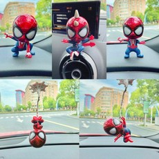 자동차 인테리어 액세서리 장식품, 가족사진 5종 세트스파이더맨