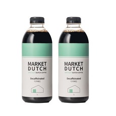 스페셜티 디카페인 더치커피 콜드브루 대용량 원액 1L +1L 마켓더치, 1000ml, 1개입