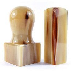 印鑑達人 赤牛角公司章 1寸大章 6分小章 含刻工附皮套, 1個