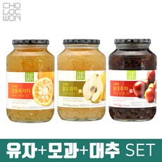 초록원 꿀유자차 +꿀모과차 +꿀대추차 SET (3KG), 1세트, 1개입