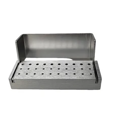치과 Burs 드릴 소독 블록 FG Bur 홀더 Autoclavable 알루미늄 30 구멍 치과 재료