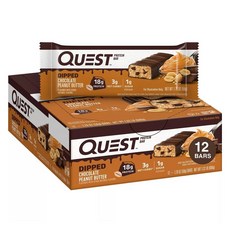 Quest 深巧克力花生醬蛋白棒 12 塊, 1個, 600g