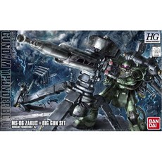 BANDAI 鋼普拉 雷霆宙域戰線 HG 1/144 MS-06 ZAKU II 量產型薩克Ⅱ 大砲 動畫配色版, 1個
