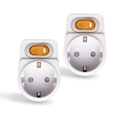 절전 네온 1구 개별스위치 멀티탭, 2개, 흰색, 7.8cm