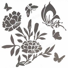 ST-CU2-0037型染版-蝶古巴特diy-簍空模板-塗鴉模版-繪畫模版，輕鬆打造獨特藝術品, 1個, ST-CU2-0037