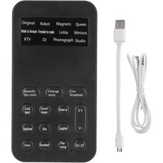 보이스 체인저 미니 핸드헬드 사운드 카드 8가지 효과12가지 목소리 미화케이 노래 기능 휴대용 남성에서 여성으로 변환 효과 기기 모바일폰 컴퓨터용