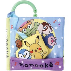 TAKARA TOMY 寶可夢 安撫布書 皮卡丘 迷你故事書 布繪本 附掛環, 布書