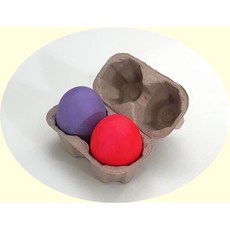 종이 계란 2구 오트밀색상 10개 부활절 교회행사 선물포장