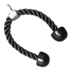 健身動力 Bodydynamic 三頭肌繩，高強度尼龍編織，鋼製掛扣，多功能訓練，輕巧易攜帶, 1個