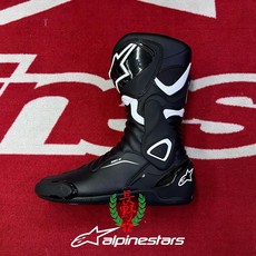 長野車業 Alpinestars SMX-6 V2 長筒車靴 防摔車靴 打檔車靴 賽車靴, 黑白, 1個