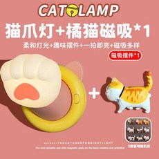 귀여운 캐릭터 말랑이 무드등 수유등 데스크테리어, 오렌지 고양이 피규어 1개 / 자석 부착 가