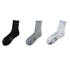 Mountneer 山林 奈米礦物機能氣墊長襪 12U06 運動休閒襪, 01黑色,M(23-25.5), 1個