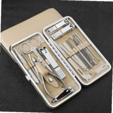 네일케어 네일 케어 손톱 깍이 큐티클 트리머 파일 귀이개 세트, 블랙