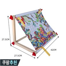 실십자수 작업판 프레임 삼각 원목 스탠드 거치대, 1개, 소 가로42CM
