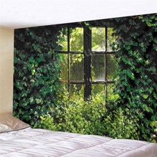 울창한 나무 숲 배경 패브릭 포스터 자연 풍경 대형 액자, 150x200cm (설치+조명), 0422 네루 쿠션