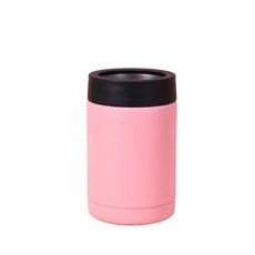 윈스튜디오 보온 보냉 캔쿨러 캔홀더 스테인리스 맥주 소주, 핑크, 1개, 355ml