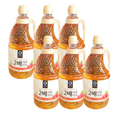청정원 2배사과식초, 6개, 1.8L
