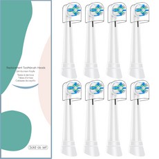 전동칫솔 교체 헤드 호환 Oral B io 3/4/5/6/7/8/9/10 시리즈 전동칫솔, 8개, White, ST137-1