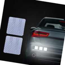 차량리플렉터 야간 휘광 자동차 리플렉터 반사 스티커, 정사각 골드