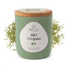 POTLUCK Gewürzfreunde 포트럭 유기농 시칠리아 레몬 소금 향신료 소금생선 해산물 채소 샐러드 및 드레싱용 140g 세라믹 용기, Organic oregano, 1개