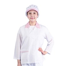 b06 EC09 핑크줄카라 얇은위생복 긴팔(상의), 66, 1개, 1개입