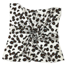 Shanlin 꽃무늬 면 반다나 55.9x55.9cm(22x22인치) 데이지-그린, 데이지-화이트
