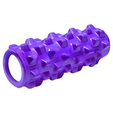 3D立體狼牙齒狀瑜珈柱-高強度超耐用按摩滾筒, 紫色, 1
