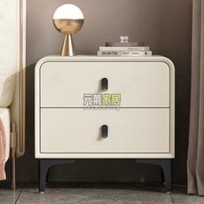 奶油風床頭柜意式巖板臥室家用簡約現代實木高級床邊柜收納柜整裝床頭櫃 床邊櫃 窄櫃 夾縫櫃 收納櫃, 1個, 深灰色,45長40寬50高