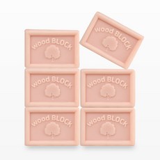 우드블럭 샴푸바 W002 로즈힙&호호바 [건성] (수분/보습), 6개, 110g