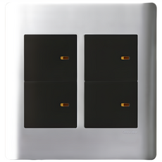 【巨宇電機】施耐德ZENcelo純平系列四切三路開關(附安裝平整壓片) - 簡約設計，輕鬆控制多迴路, 1個