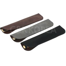 CNK 파우치 펜케이스 CK7420 세무 가죽 만년필 홀더 휴대용 볼펜 케이스 커버, 1개, 브라운