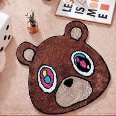 욕실 청소년 침실 및 가정 장식을 위한 메시지가 된 부드러운 봉제 카펫 러그 - 미적 바닥 패드 현관 매트, 01 tufted aterial 01