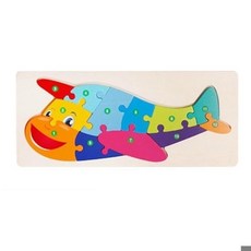 可愛飛機造型地板拼圖 數字標示引導 培養邏輯思維 親子互動玩具, 1個, 10片